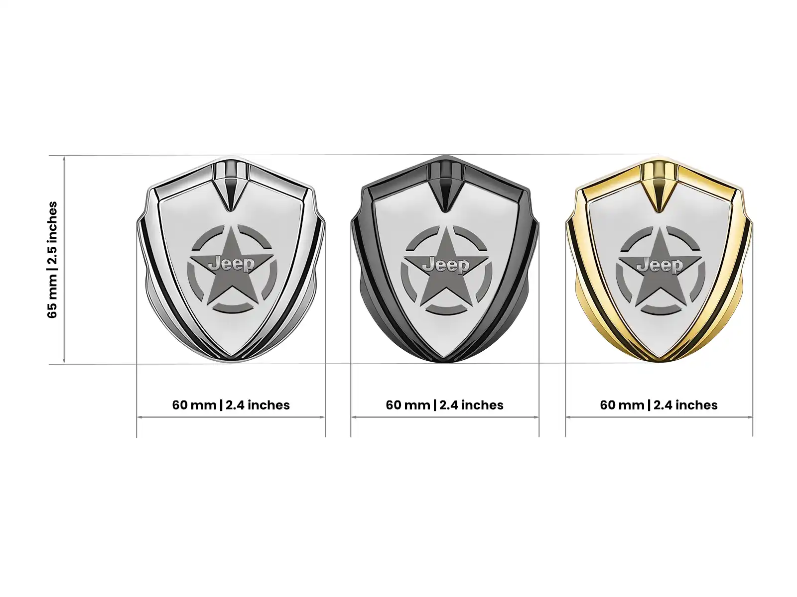 Jeep Cupolato Emblema Badge Disegno Sportivo Alta Gamma